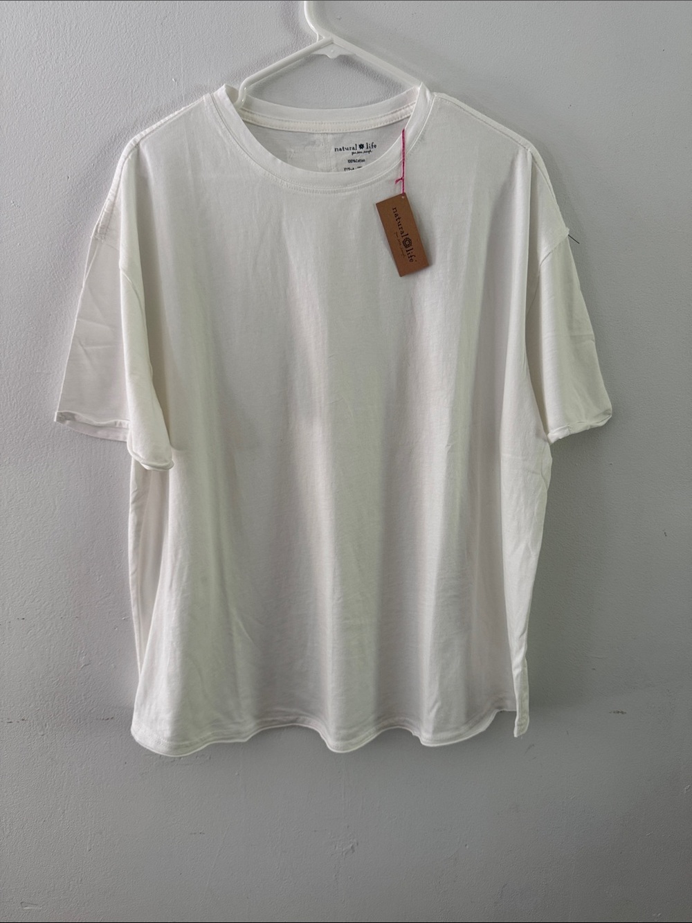 NWT Natural Life Take It In Cotton Tee Sz M